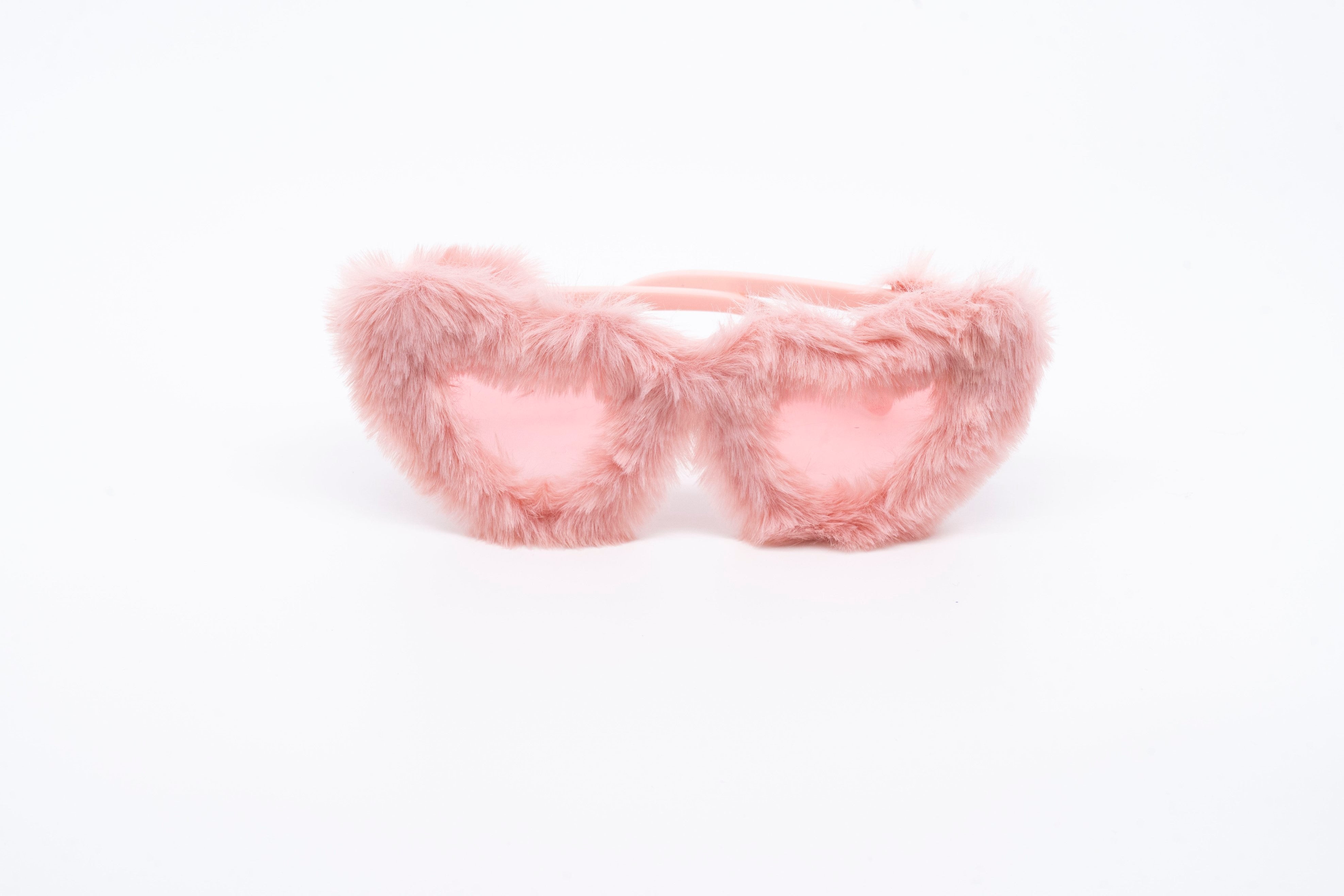 Furry Cat Eye Glasses